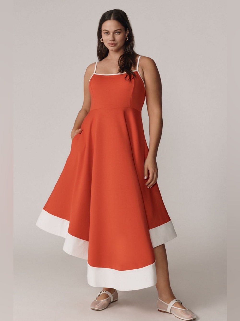 Colorblock A-Line Midi Dress by Anthropologie